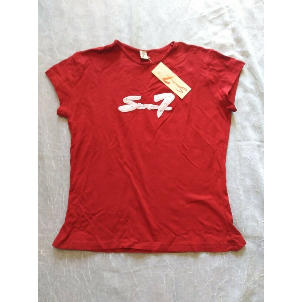 Women's SEVEN 7 COLLECTION Red T-Shirt  SZ XL NWT